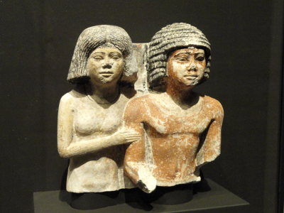 Foto einer altaegyptischen Paar-Statue